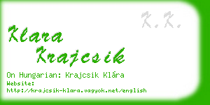 klara krajcsik business card